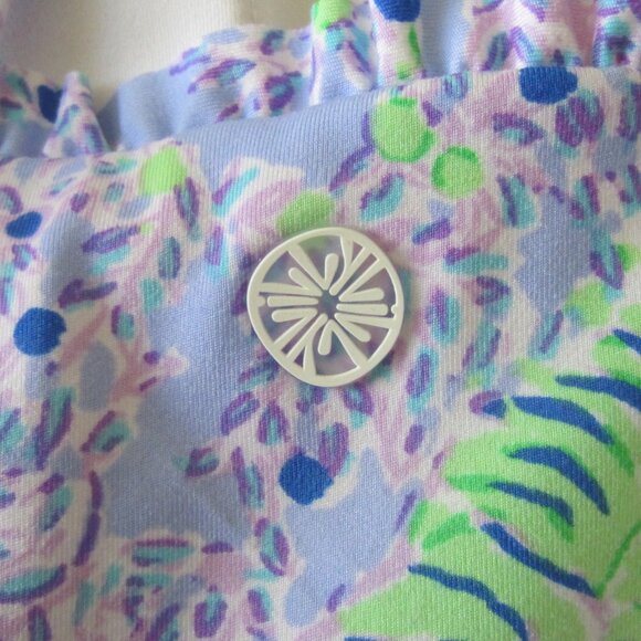 NWT LILLY PULITZER Women's Letitia Bra Tank UPF 5 XXS Blue Peri Removable Pads - Picture 4 of 11